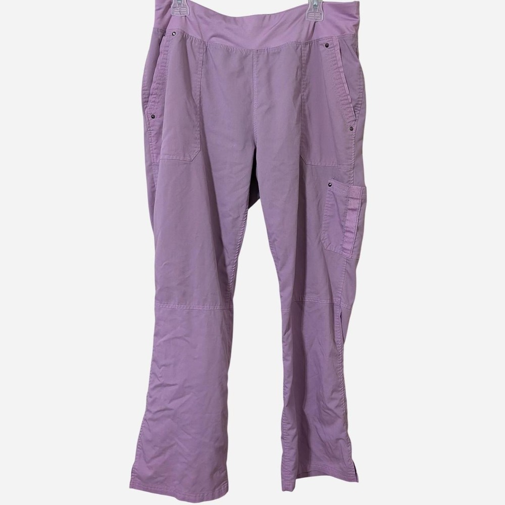 Healing Hands Purple Medical Scrub Pants Womens Size Large Cargo Workwear